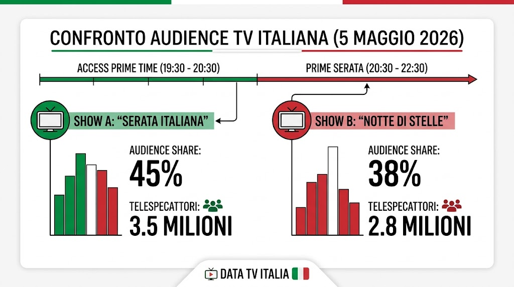 Auditel Italian TV ratings May 2026