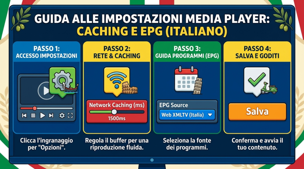 configurare VLC per IPTV